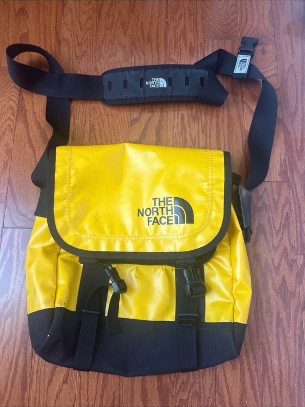The North Face Yellow and Black Messenger Bag